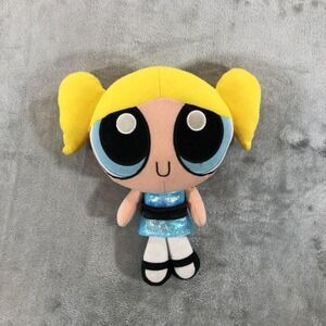 Vintage 2000s Powerpuff Girls Bubbles Talking Plush Trendmasters Small Yellow